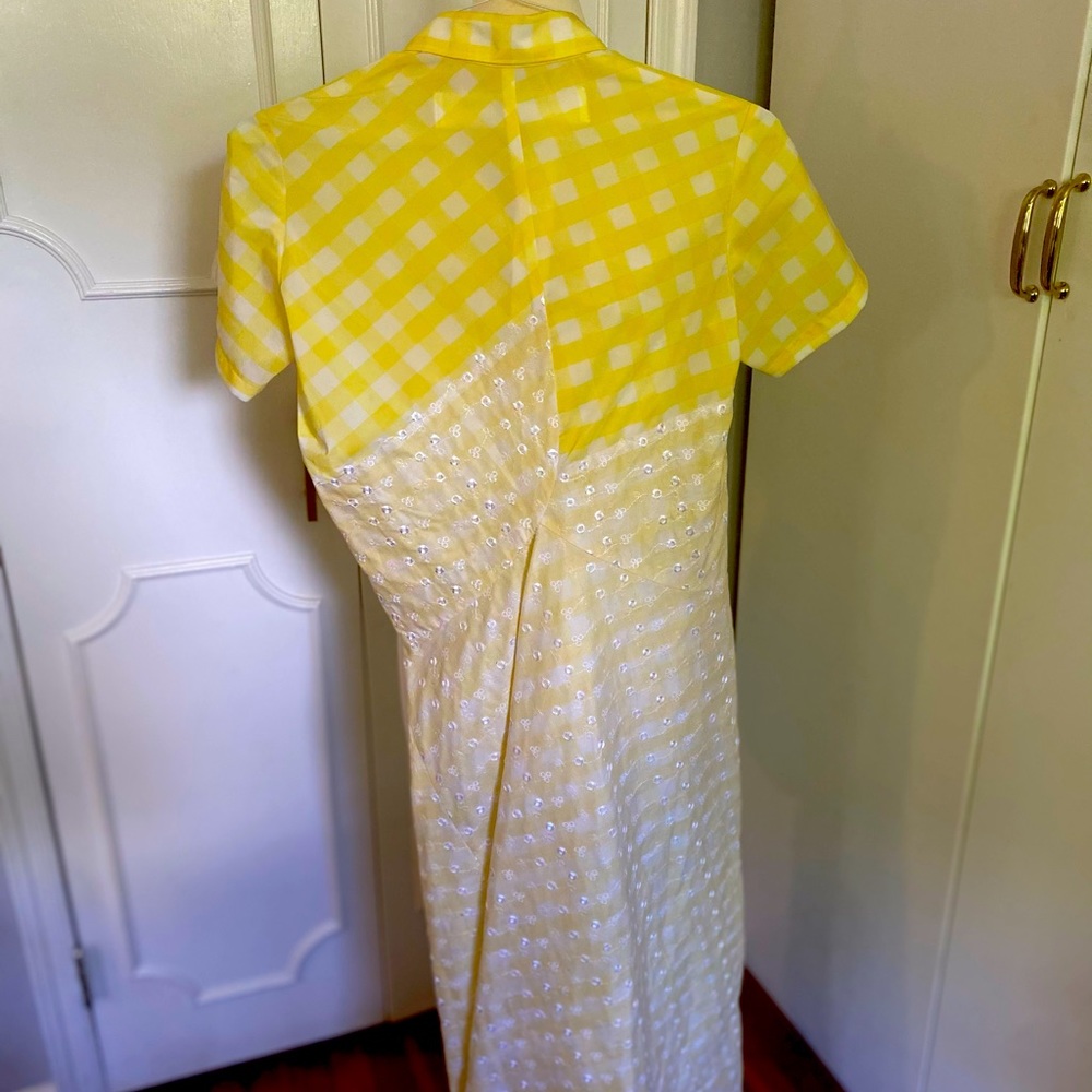 Junta Watanabe Commes des Garcons 90’s yellow dress asymmetrical S - Picture 3 of 3